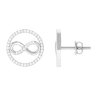 1/4 CT Open Circle and Infinity Diamond Stud Earrings Diamond - ( HI-SI ) - Color and Clarity - Rosec Jewels