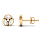 0.75 CT Natural Diamond Minimal Stud Earrings in Gold Diamond - ( HI-SI ) - Color and Clarity - Rosec Jewels