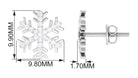 1/4 CT Contemporary Diamond Snowflake Stud Earrings Diamond - ( HI-SI ) - Color and Clarity - Rosec Jewels