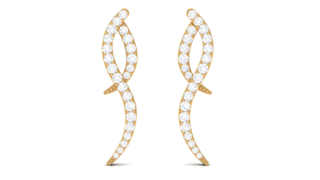 Contemporary Cubic Zirconia Dangle Earrings Zircon - ( AAAA ) - Quality - Rosec Jewels