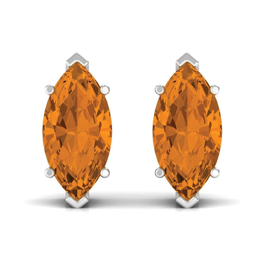 1 CT Marquise Cut Citrine Stud Earrings Citrine - ( AAA ) - Quality - Rosec Jewels