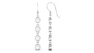 Bezel Set Round Moissanite Simple Dangle Earrings Moissanite - ( D-VS1 ) - Color and Clarity - Rosec Jewels