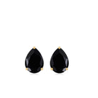 1.25 CT Pear Cut Black Spinel Solitaire Earrings Black Spinel - ( AAA ) - Quality - Rosec Jewels