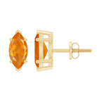 4X8 MM Marquise Cut Fire Opal Solitaire Stud Earrings Fire Opal - ( AAA ) - Quality - Rosec Jewels
