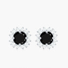 1.75 CT Black Spinel and Diamond Classic Halo Stud Earrings Black Spinel - ( AAA ) - Quality - Rosec Jewels