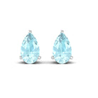 1.25 CT Pear Cut Sky Blue Topaz Solitaire Stud Earrings Sky Blue Topaz - ( AAA ) - Quality - Rosec Jewels