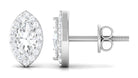 3/4 CT Classic Moissanite Stud Earrings with Halo Moissanite - ( D-VS1 ) - Color and Clarity - Rosec Jewels