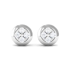 1/2 CT Real Diamond Cluster Stud Earrings in Gold Diamond - ( HI-SI ) - Color and Clarity - Rosec Jewels