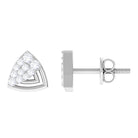 1/4 CT Round Diamond Gold Triangle Contemporary Stud Earrings Diamond - ( HI-SI ) - Color and Clarity - Rosec Jewels