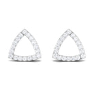 1/2 CT Moissanite Open Triangle Stud Earrings in Gold Moissanite - ( D-VS1 ) - Color and Clarity - Rosec Jewels