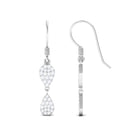 1/2 CT Certified Moissanite Gold Dangle Earrings Moissanite - ( D-VS1 ) - Color and Clarity - Rosec Jewels