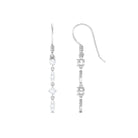 1/2 CT Simple Moissanite Gold Dangle Earrings Moissanite - ( D-VS1 ) - Color and Clarity - Rosec Jewels