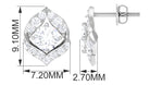Natural Diamond Petal Unique Earrings Diamond - ( HI-SI ) - Color and Clarity - Rosec Jewels