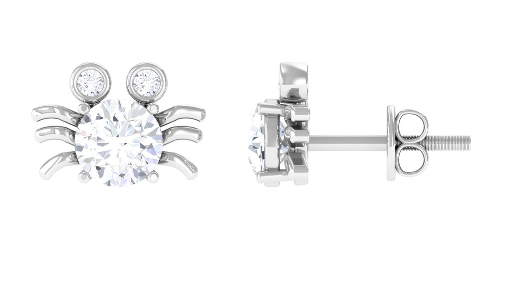 Lab Grown Diamond Spider Stud Earrings with Screw Back Lab Grown Diamond - ( EF-VS ) - Color and Clarity - Rosec Jewels