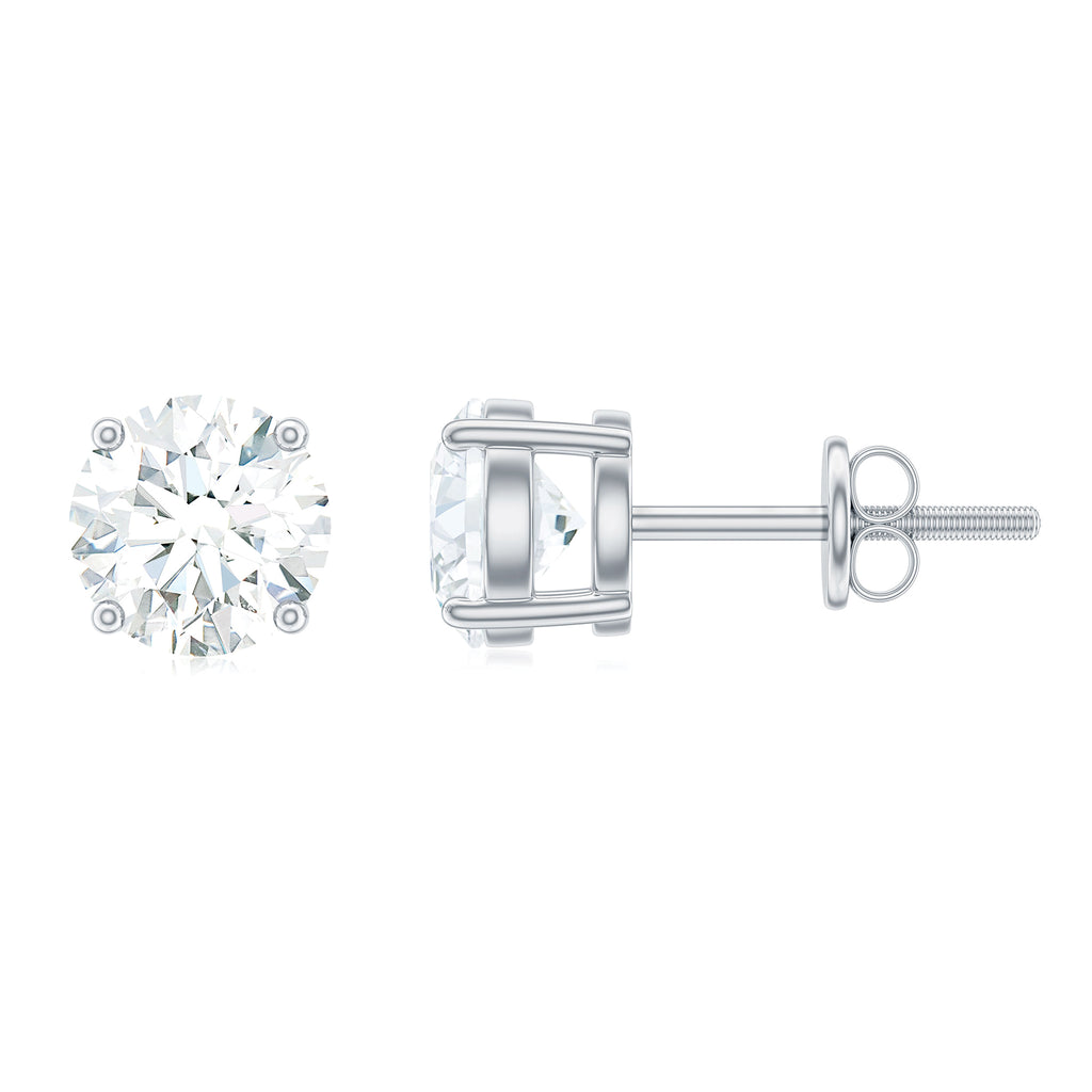 1.50 CT Moissanite Solitaire Stud Earrings Moissanite - ( D-VS1 ) - Color and Clarity - Rosec Jewels