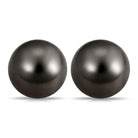 16.25 CT Elegant Tahitian Pearl Solitaire Stud Earrings in Bead Set Tahitian pearl - ( AAA ) - Quality - Rosec Jewels