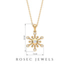 1/4 CT Snowflake Pendant for Women with Diamonds Diamond - ( HI-SI ) - Color and Clarity - Rosec Jewels