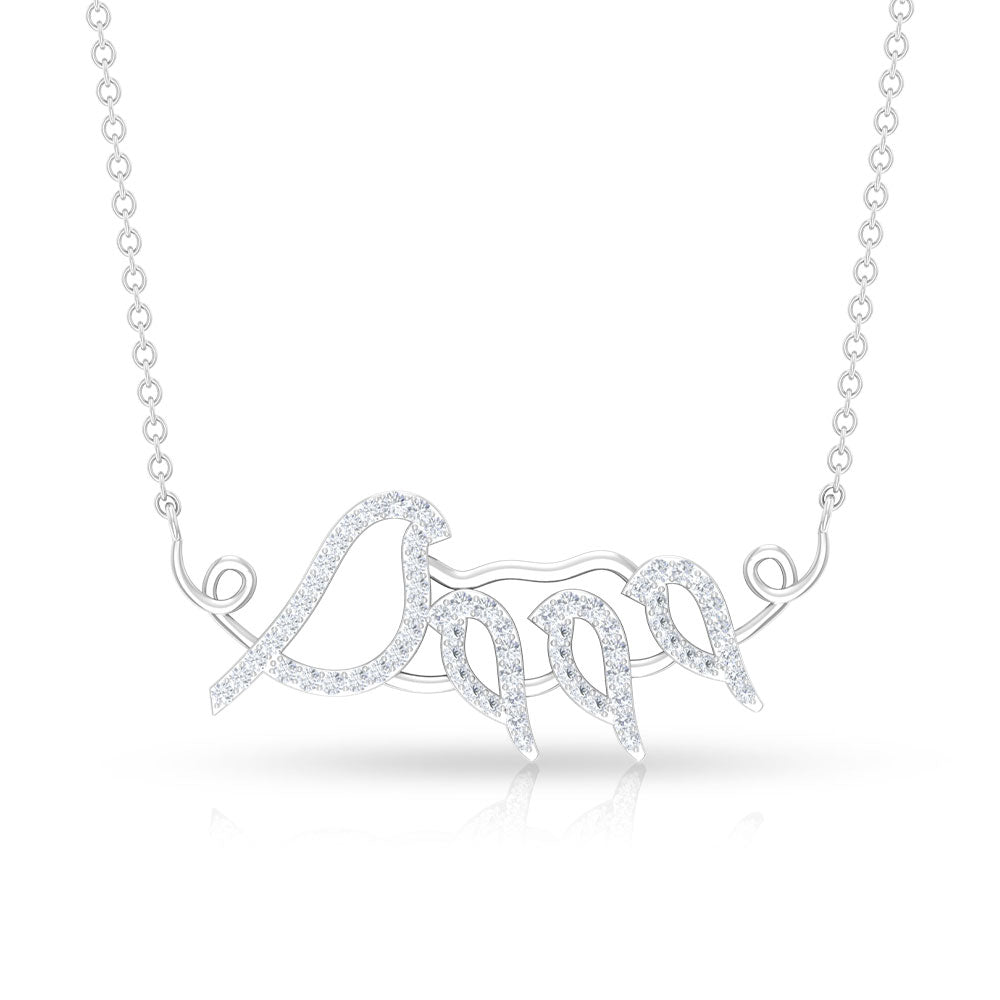 Moissanite Bird Necklace for Mothers Day Gift Moissanite - ( D-VS1 ) - Color and Clarity - Rosec Jewels