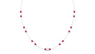 Rosec Jewels-Created Ruby Contemporary Station Chain Necklace in Gold