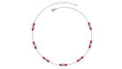 Rosec Jewels-Created Ruby Contemporary Station Chain Necklace in Gold