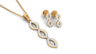 Natural Diamond Infinity Necklace and Earrings Set Diamond - ( HI-SI ) - Color and Clarity - Rosec Jewels