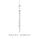 Diamond Heart Key Pendant Necklace with Angel Wings Diamond - ( HI-SI ) - Color and Clarity - Rosec Jewels