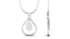 0.75 CT Certified Moissanite Teardrop Necklace in Illusion Setting Moissanite - ( D-VS1 ) - Color and Clarity - Rosec Jewels