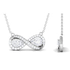 Pear Shape Moissanite Infinity Necklace Moissanite - ( D-VS1 ) - Color and Clarity - Rosec Jewels