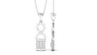 Art Deco Moissanite Infinity Pendant Necklace Moissanite - ( D-VS1 ) - Color and Clarity - Rosec Jewels