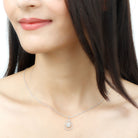 Pear Shape Moissanite Teardrop Pendant Necklace Moissanite - ( D-VS1 ) - Color and Clarity - Rosec Jewels
