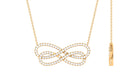 Diamond Twin Infinity Interlock Necklace Diamond - ( HI-SI ) - Color and Clarity - Rosec Jewels