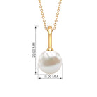 Bead Set Round Freshwater Pearl Solitaire Pendant Freshwater Pearl - ( AAA ) - Quality - Rosec Jewels