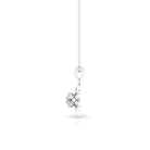 Round Cut Diamond Flower Pendant Necklace Diamond - ( HI-SI ) - Color and Clarity - Rosec Jewels