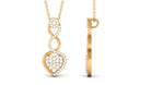 Natural Diamond Infinity Heart Pendant Necklace in Gold Diamond - ( HI-SI ) - Color and Clarity - Rosec Jewels