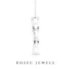 Diamond Contemporary Pendant Necklace in Two Tone Gold Diamond - ( HI-SI ) - Color and Clarity - Rosec Jewels