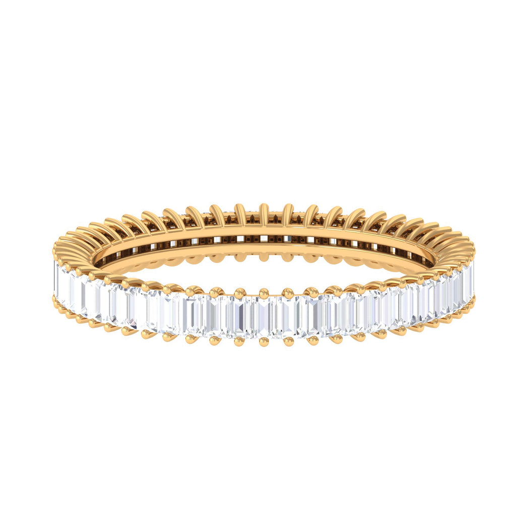 3.5 CT Baguette Moissanite Full Eternity Ring in Gold Moissanite - ( D-VS1 ) - Color and Clarity - Rosec Jewels