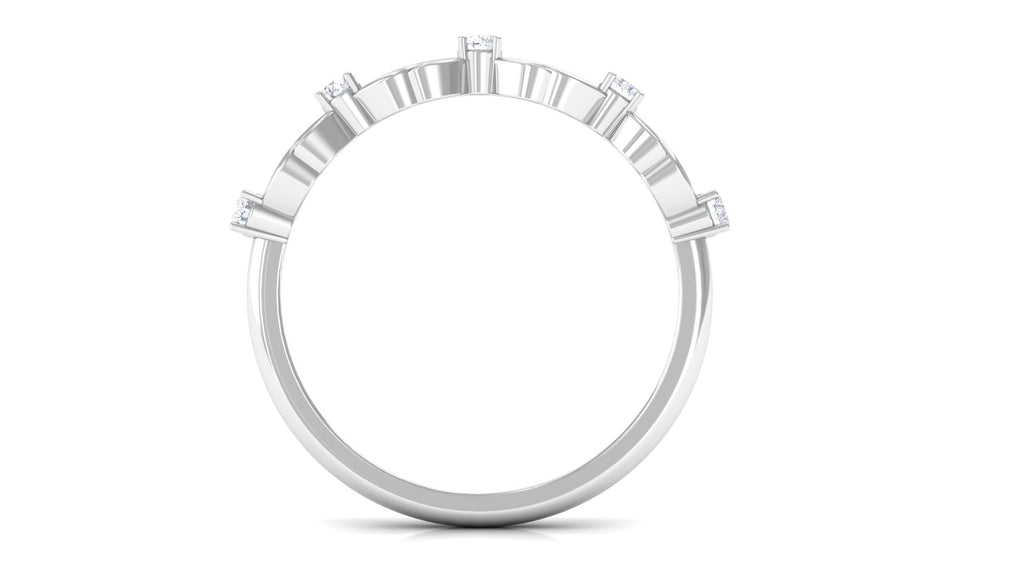 Diamond Interlock Infinity Band Ring Diamond - ( HI-SI ) - Color and Clarity - Rosec Jewels