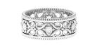 Vintage Inspired Real Diamond Wedding Band Ring Diamond - ( HI-SI ) - Color and Clarity - Rosec Jewels