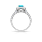 2.75 CT Swiss Blue Topaz Vintage Engagement Ring with Moissanite Swiss Blue Topaz - ( AAA ) - Quality - Rosec Jewels