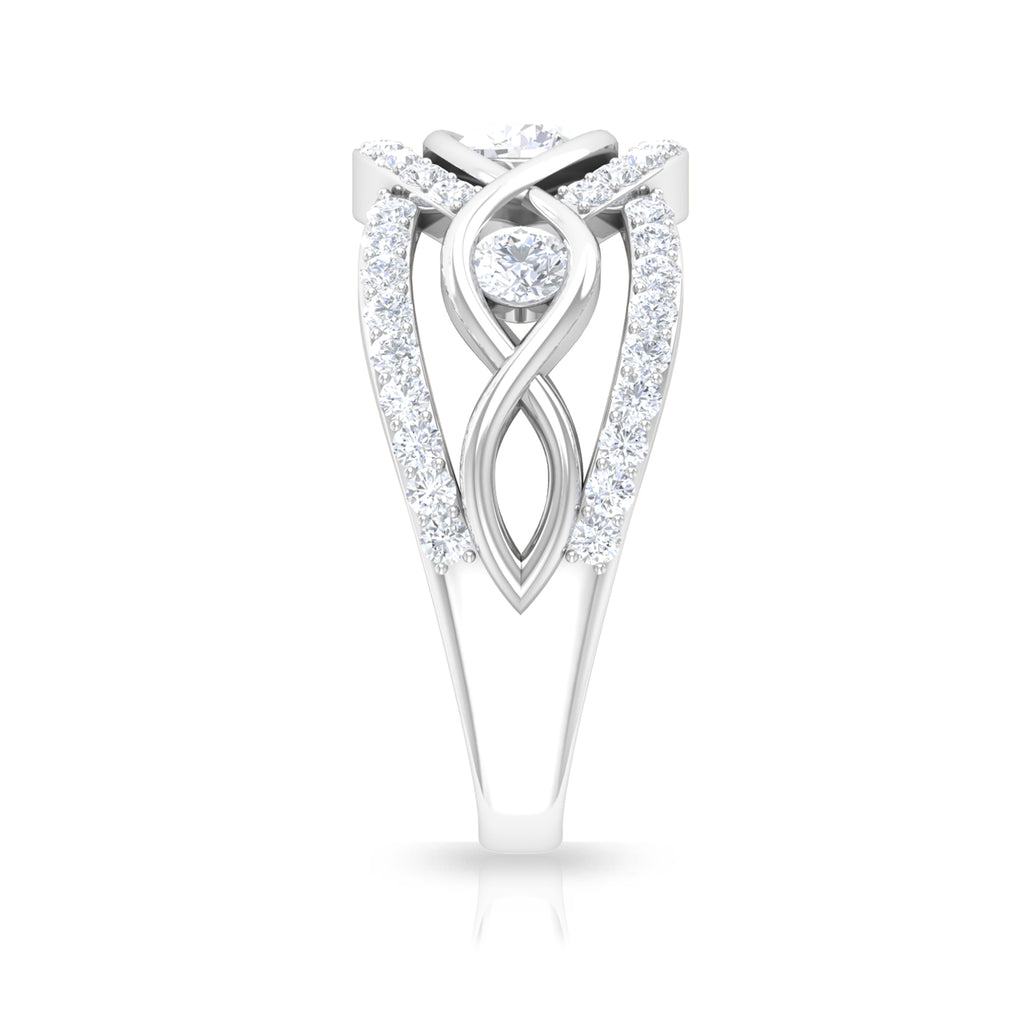 1.75 CT Diamond Wedding Band Infinity Ring Diamond - ( HI-SI ) - Color and Clarity - Rosec Jewels
