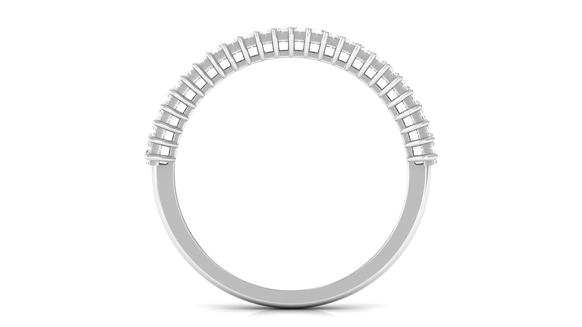 3/4 CT Natural Diamond Half Eternity Ring in Gold Diamond - ( HI-SI ) - Color and Clarity - Rosec Jewels