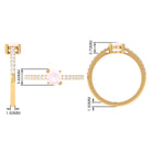 1 CT Rose Quartz Solitaire Promise Ring with Diamond Accent Rose Quartz - ( AAA ) - Quality - Rosec Jewels