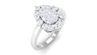 Cubic Zirconia Engagement Ring in Illusion Setting Zircon - ( AAAA ) - Quality - Rosec Jewels