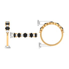 Alternate Semi Eternity Ring with Black Onyx and Diamond Black Onyx - ( AAA ) - Quality - Rosec Jewels