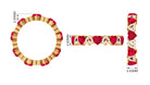 Lab-Created Ruby and Diamond Heart Eternity Band Ring Lab Created Ruby - ( AAAA ) - Quality - Rosec Jewels