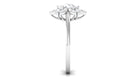 Cubic Zirconia Flower Promise Ring Zircon - ( AAAA ) - Quality - Rosec Jewels