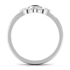 3/4 CT Natural Black Diamond and Diamond Statement Ring Black Diamond - ( AAA ) - Quality - Rosec Jewels
