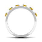 1.25 CT Yellow Sapphire Anniversary Band Ring with Diamond Yellow Sapphire - ( AAA ) - Quality - Rosec Jewels