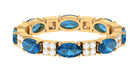 Alternate London Blue Topaz and Diamond Eternity Ring London Blue Topaz - ( AAA ) - Quality - Rosec Jewels