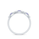 Certified Tanzanite Wedding Anniversary Ring Tanzanite - ( AAA ) - Quality - Rosec Jewels